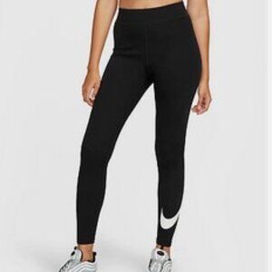 Nike Sportswear Classics Women's Black Graphic HW Leggings NWT